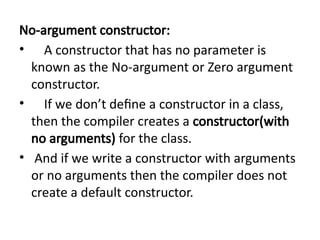 A constructor in Java is a special method that is used to initialize ...