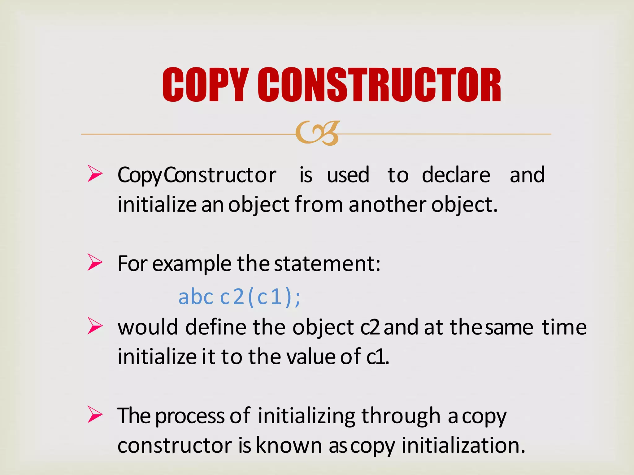 Types of Constructor in C++ | PPTX | Programming Languages | Computing