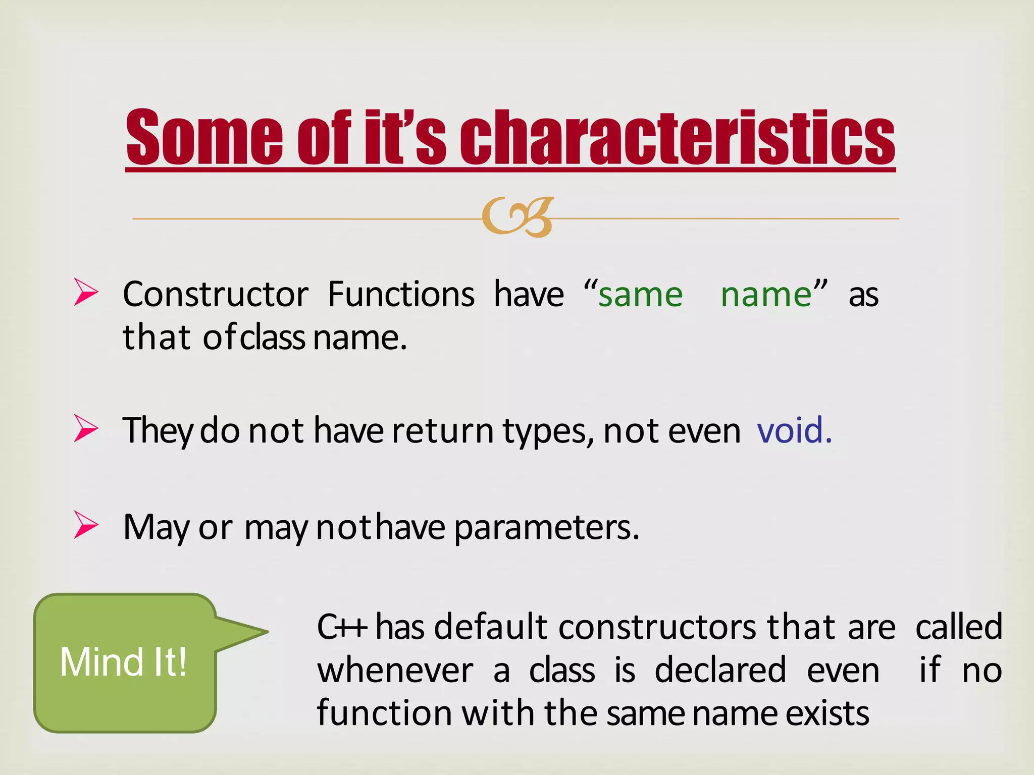 Types of Constructor in C++ | PPTX | Programming Languages | Computing