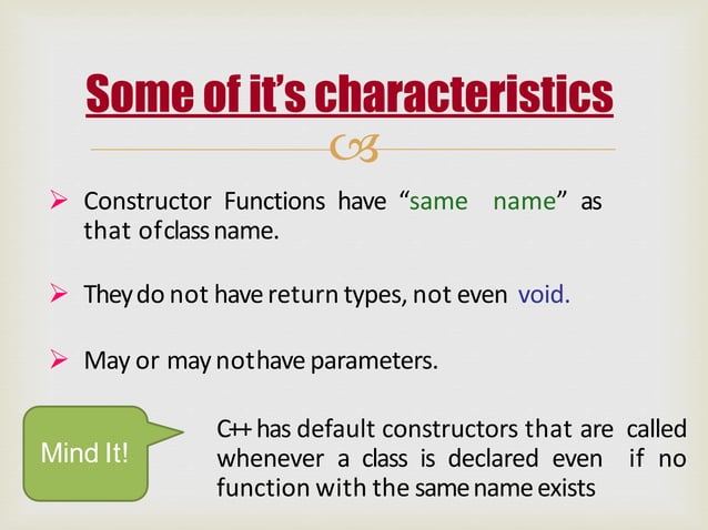 Types of Constructor in C++