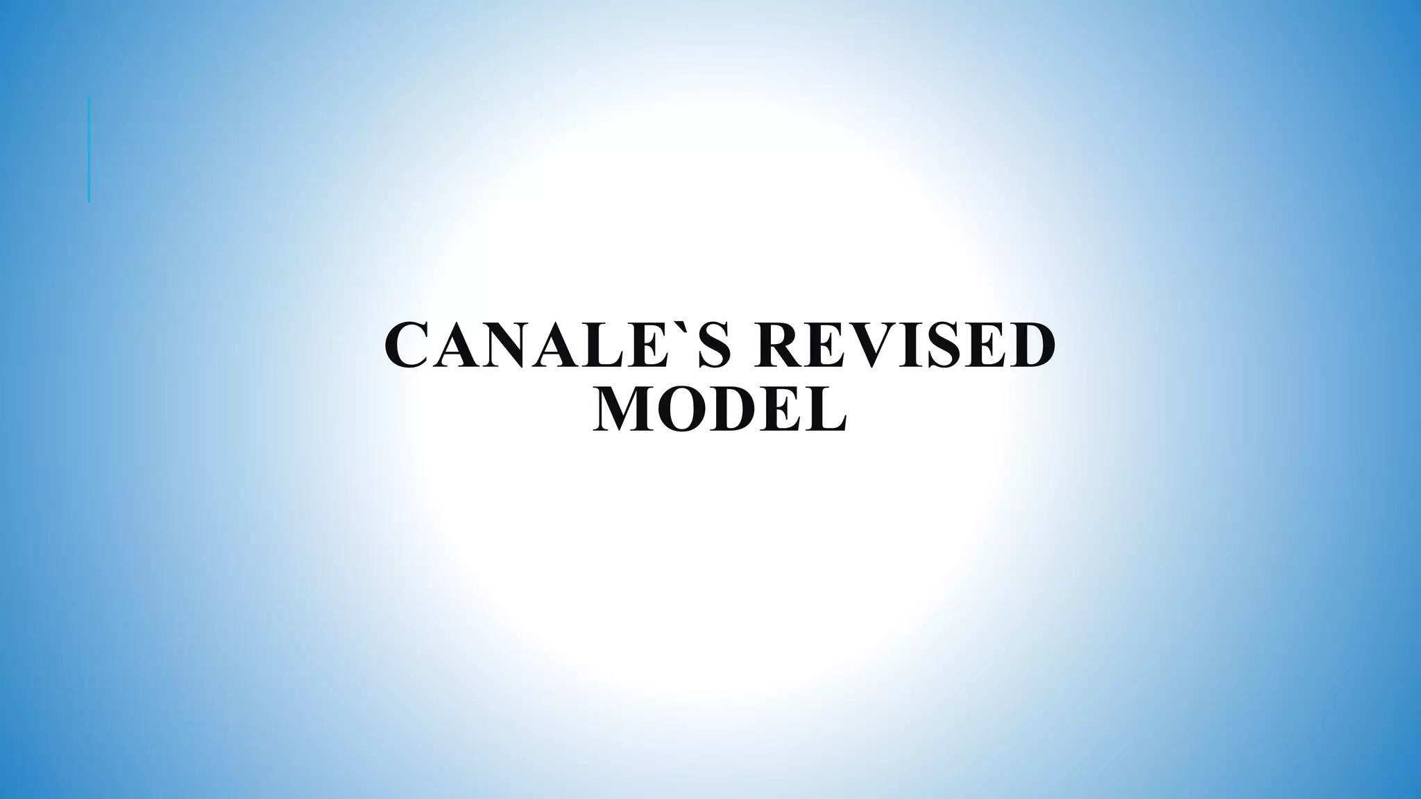 CANALE`S REVISED
MODEL
 