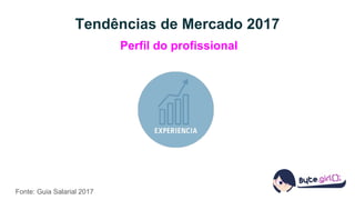 Tendências de Mercado 2017
Fonte: Guia Salarial 2017
Perfil do profissional
 