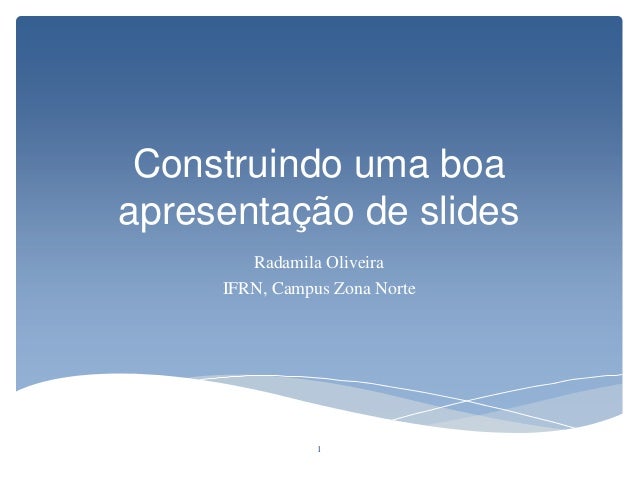 Slides para apresentação Slides para apresentação