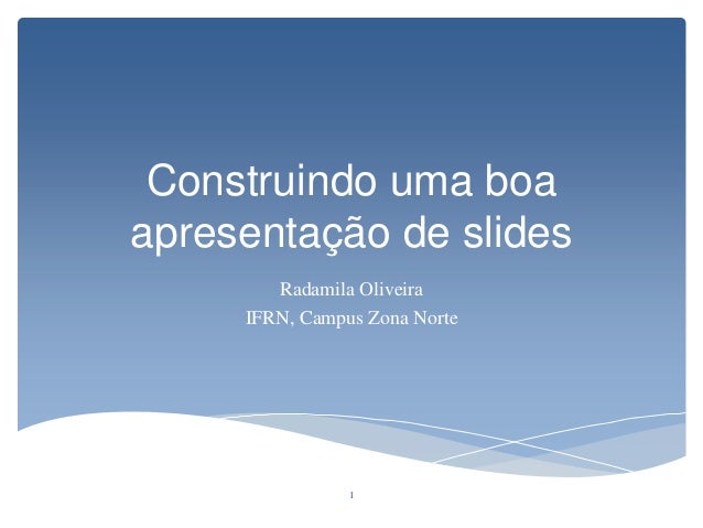 Slides para apresentação