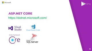 ASP.NET CORE
11
https://dotnet.microsoft.com/
 
