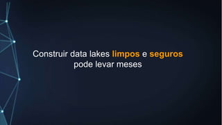 Construir data lakes limpos e seguros
pode levar meses
 