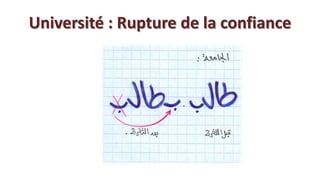 Université : Rupture de la confiance
 
