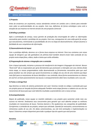 Apresentação da Construir Sites