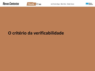 O critério da verificabilidade
 