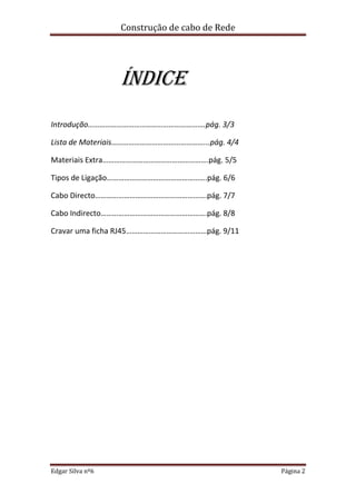 ConstruçãO De Cabo De Rede
