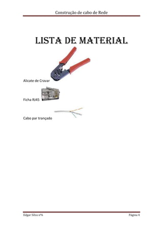 ConstruçãO De Cabo De Rede
