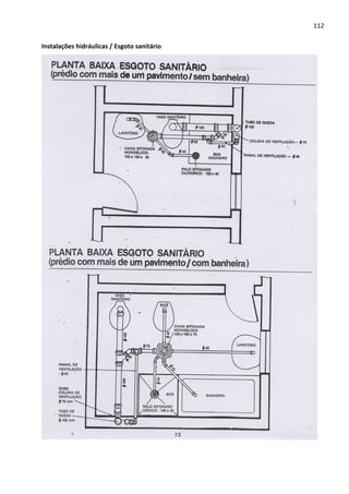 112 
Instalações hidráulicas / Esgoto sanitário 
 