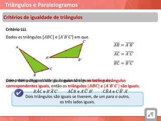 Critério de igualdade de ângulos e ângulos adjacentes - Matemática