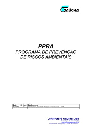 Ppra Forms.pdf PPRA - CONSTRUÇÃO CIVIL | PDF