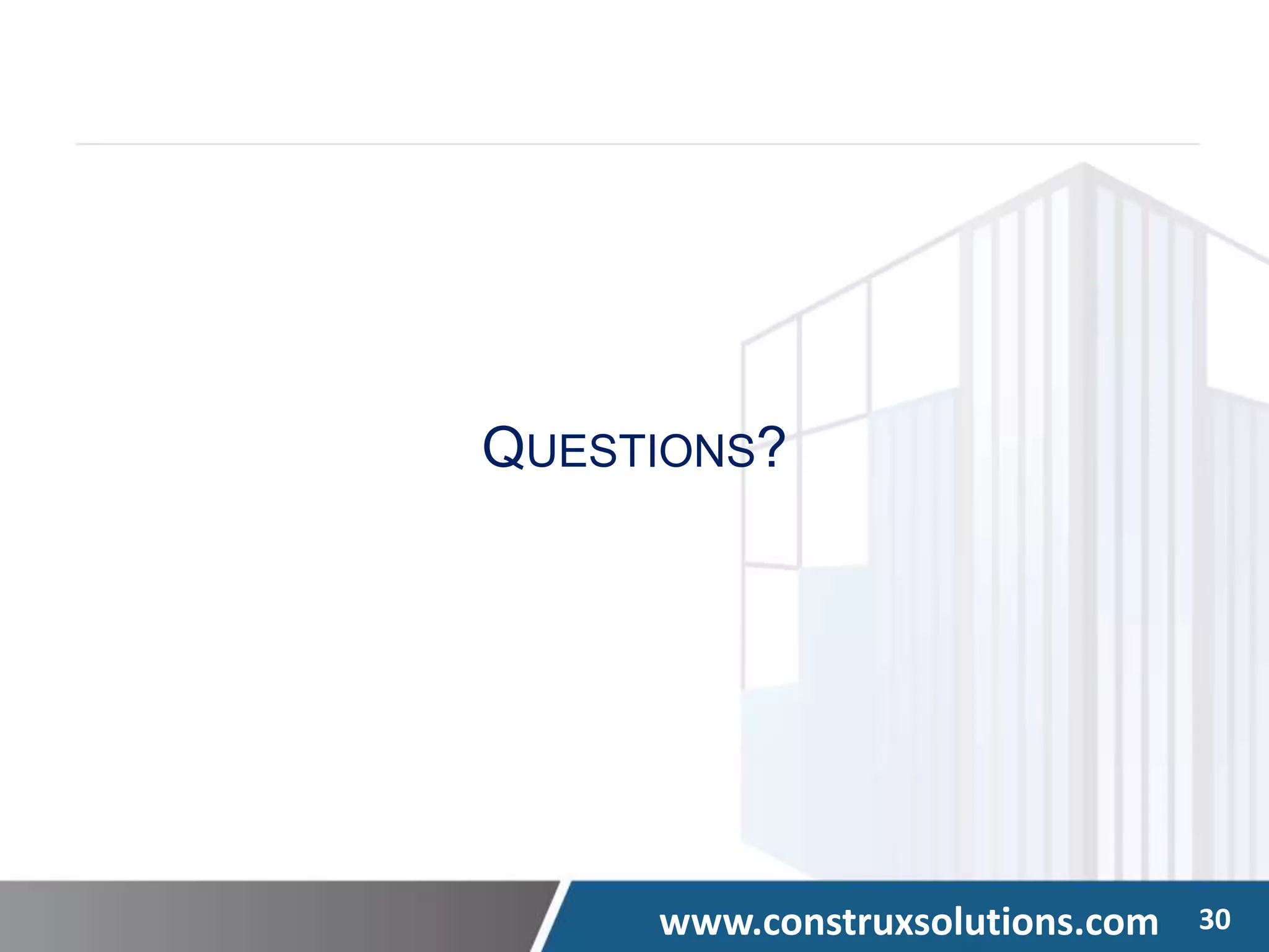 www.construxsolutions.com 30
QUESTIONS?
 