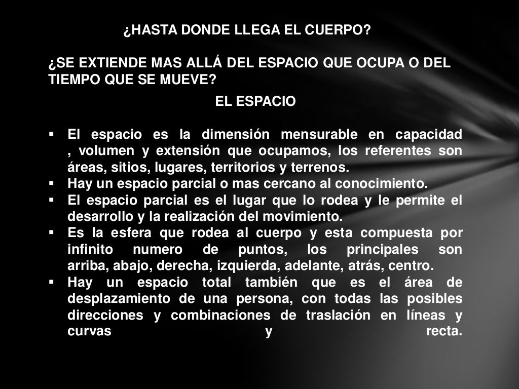 Construyendo el concepto de corporeidad