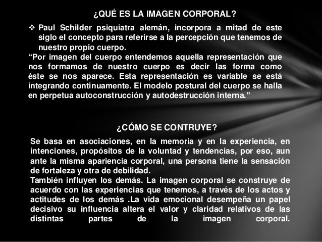 Construyendo el concepto de corporeidad
