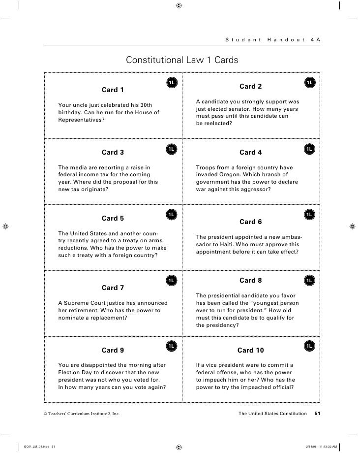 Constitution Scavenger Hunt