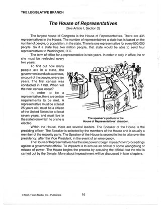 Constitution Worksheets