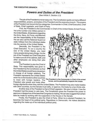 Constitution Worksheets