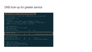 DNS look-up for greeter service
 