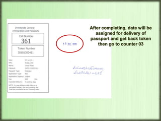 Token CounterProvide Original Document & receipt as mentioned before+Dont give photo copy at this counter