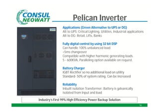Consul Neowatt Power Solutions, Sunbird 3000, Solar Inverter Datasheet