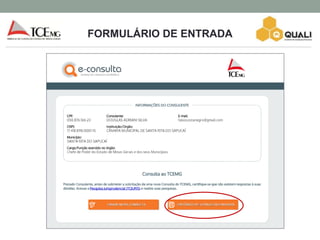 FORMULÁRIO DE ENTRADA
Concessão de
Benefícios
Previdenciários
 