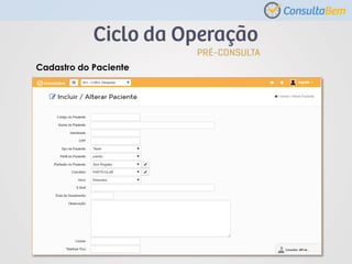 Cadastro do Paciente
 