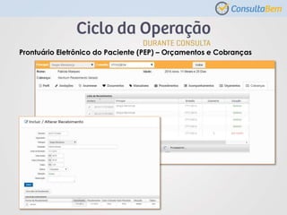 Prontuário Eletrônico do Paciente (PEP) – Orçamentos e Cobranças
 