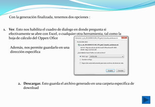 PDFEste nos da la posibilidad de generar un archivo PDFPrimero no solicita si el PDF va a ser á a color o blanco y negro, seguido le contestamos el OKInmediatamente, el sistema inicia la generación hasta que aparezca el mensaje de finalizado.