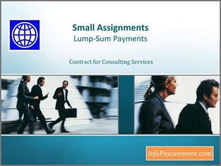 Small AssignmentsLump-Sum Payments Contract for Consulting Services 