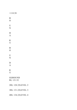 +118.58
B
O
U
N
D
A
R
Y
B
O
U
N
D
A
R
Y
GGROUND
RL 121.52
2RL 128.22LEVEL 2
3RL 131.22LEVEL 3
4RL 134.22LEVEL 4
 