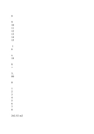 8
9
10
11
12
13
14
15
1
6
x
18
8
=
3,
00
0
1
2
3
4
5
6
7
8
262.52 m2
 