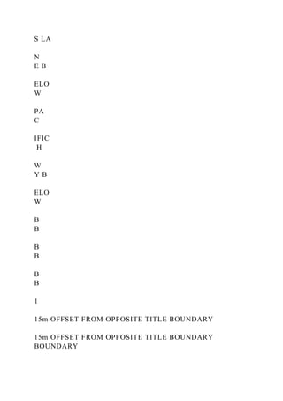 S LA
N
E B
ELO
W
PA
C
IFIC
H
W
Y B
ELO
W
B
B
B
B
B
B
1
15m OFFSET FROM OPPOSITE TITLE BOUNDARY
15m OFFSET FROM OPPOSITE TITLE BOUNDARY
BOUNDARY
 