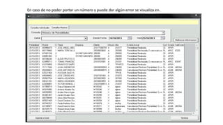 En caso de no poder portar un número y puede dar algún error se visualiza en.

 