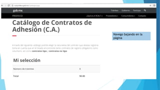 Navego bajando en la
página