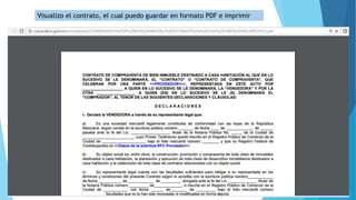 Visualizo el contrato, el cual puedo guardar en formato PDF e imprimir