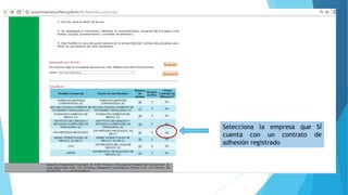 Selecciona la empresa que SÍ
cuenta con un contrato de
adhesión registrado