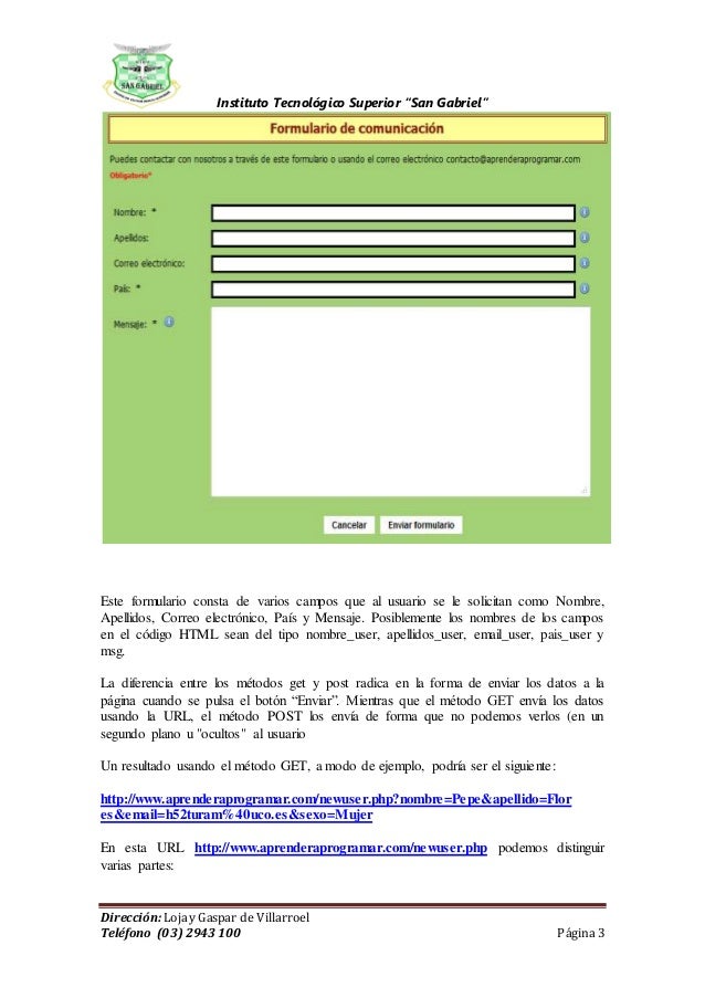 Consulta Sobre El Metodo Get Y Post Consulta sobre el metodo get y post