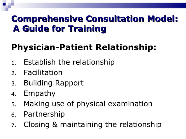 Module Consultations Consultation models | PPT