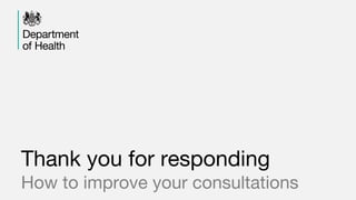 1
Thank you for responding
How to improve your consultations
 