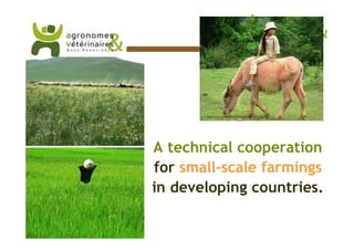 A technical cooperation
                                                 for small-scale farmings
                                                 in developing countries.

Agronomes et Vétérinaires sans frontières 2009
 
