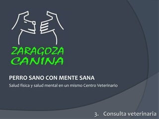 PERRO SANO CON MENTE SANA
Salud física y salud mental en un mismo Centro Veterinario
Consulta veterinaria Zaragoza
 