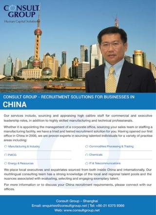 Consult Group - Recruitment Solutions for China