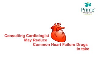 Consulting Cardiologist
May Reduce
Common Heart Failure Drugs
In take
 