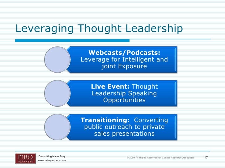 How to Leverage Thought Leadership to Build a Consulting Practice