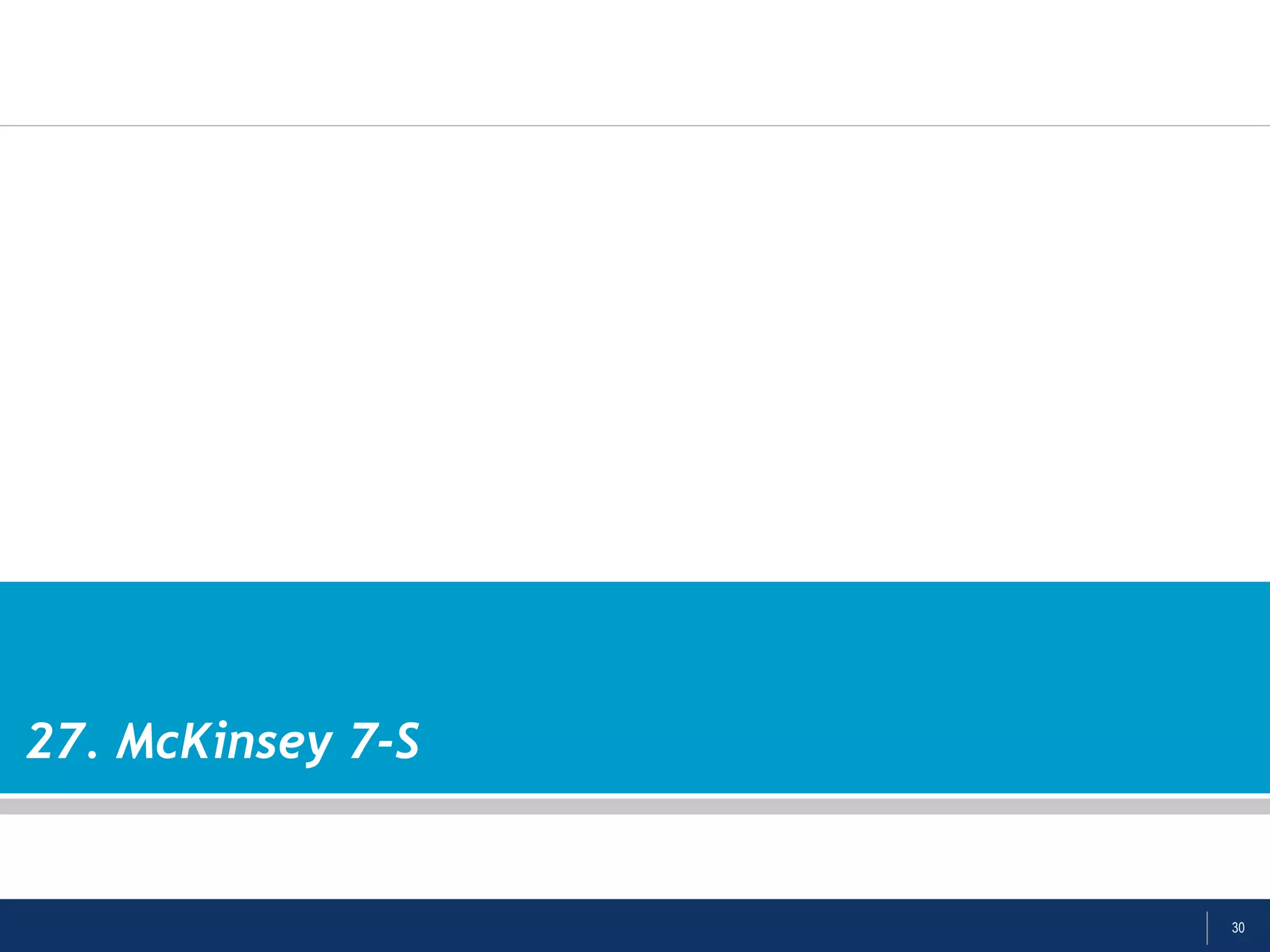 30
27. McKinsey 7-S
 