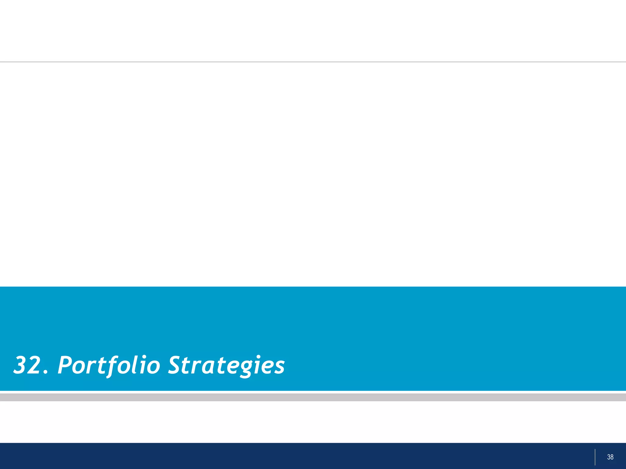 38
32. Portfolio Strategies
 