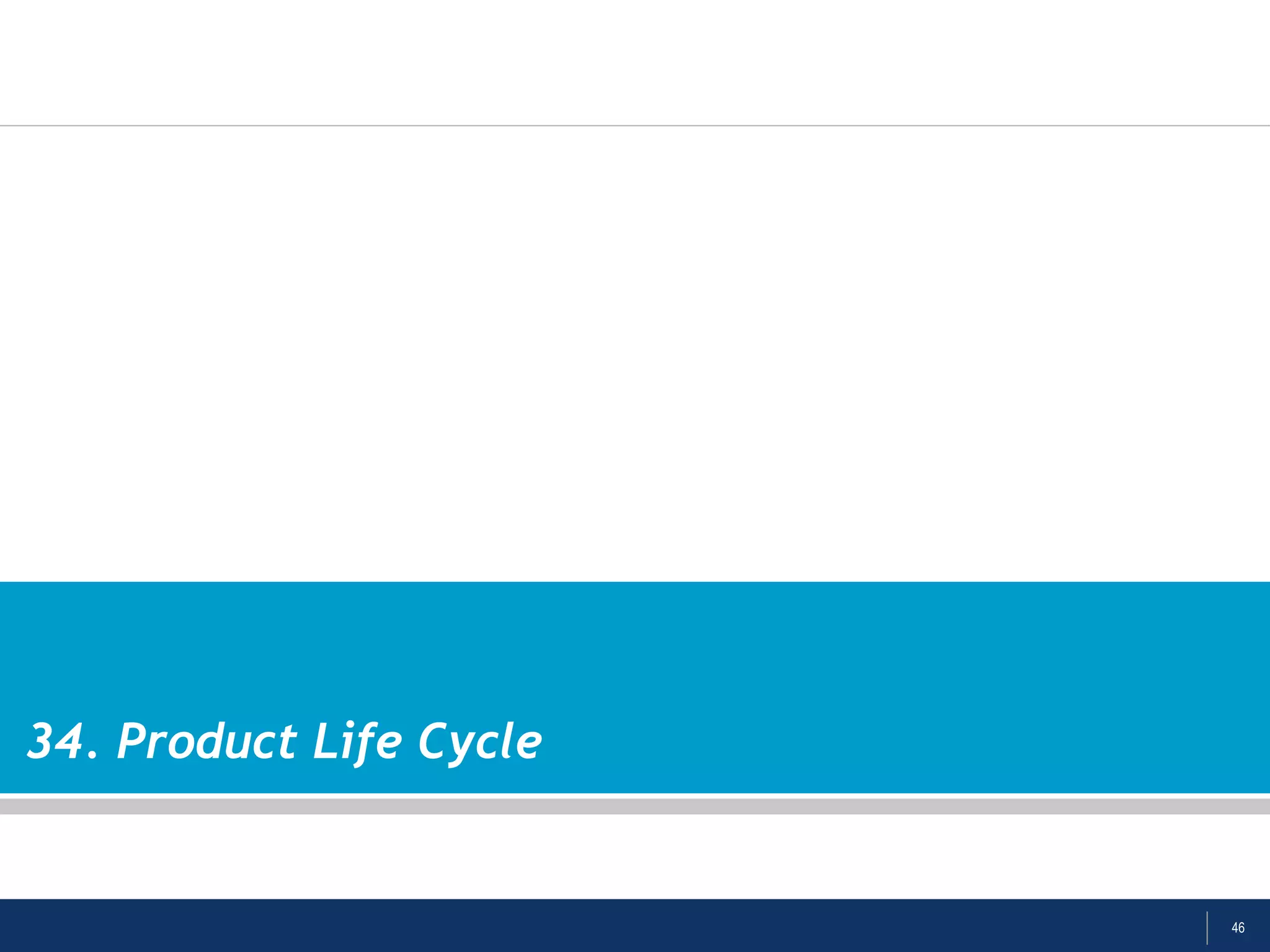 46
34. Product Life Cycle
 